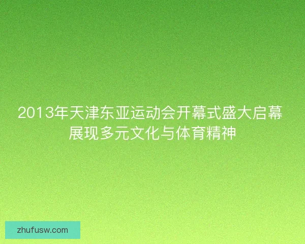 2013年天津东亚运动会开幕式盛大启幕 展现多元文化与体育精神 2013年天津东亚运动会开幕式盛大启幕 展现多元文化与体育精神